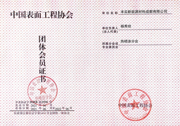 中國表面工程協(xié)會會員